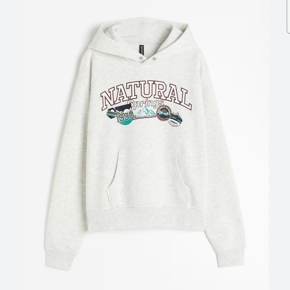 H&M Printed Hoodie Medium